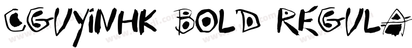 CGuYinHK Bold Regula字体转换